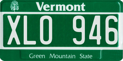 VT license plate XLO946