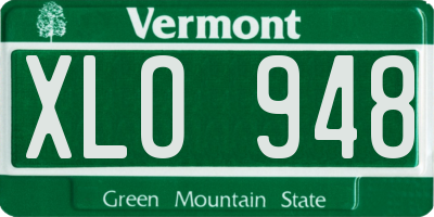 VT license plate XLO948