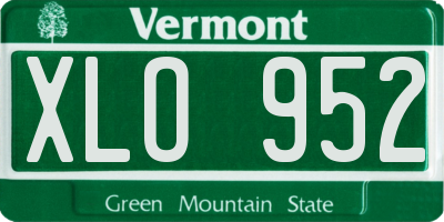 VT license plate XLO952