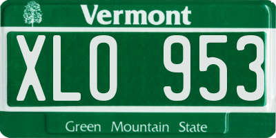 VT license plate XLO953