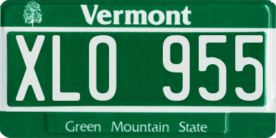 VT license plate XLO955
