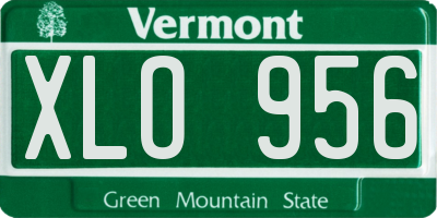 VT license plate XLO956