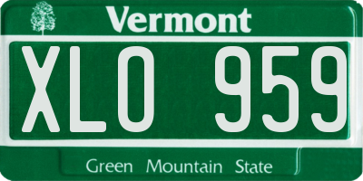 VT license plate XLO959