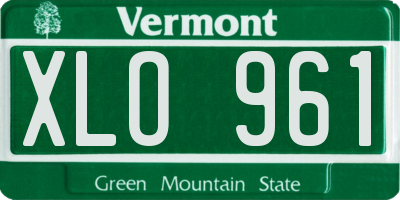 VT license plate XLO961