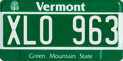 VT license plate XLO963