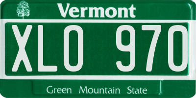 VT license plate XLO970