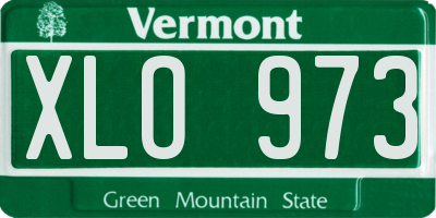 VT license plate XLO973