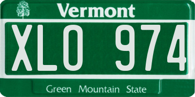 VT license plate XLO974