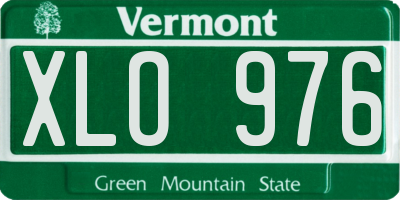 VT license plate XLO976