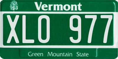 VT license plate XLO977