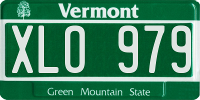 VT license plate XLO979