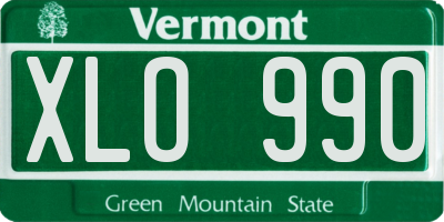 VT license plate XLO990
