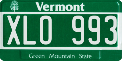 VT license plate XLO993