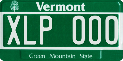 VT license plate XLP000