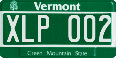 VT license plate XLP002