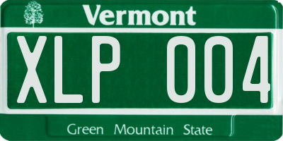 VT license plate XLP004