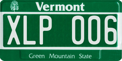 VT license plate XLP006