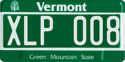 VT license plate XLP008