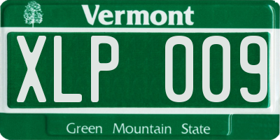 VT license plate XLP009