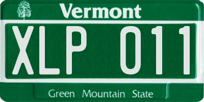 VT license plate XLP011