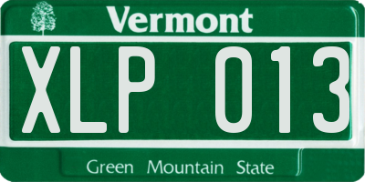 VT license plate XLP013