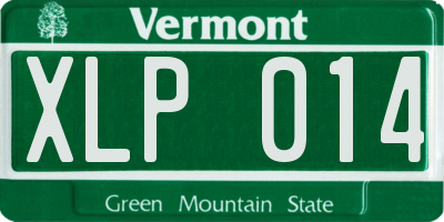 VT license plate XLP014