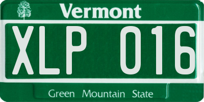VT license plate XLP016