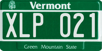 VT license plate XLP021