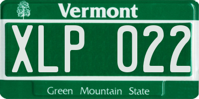 VT license plate XLP022