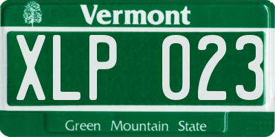 VT license plate XLP023