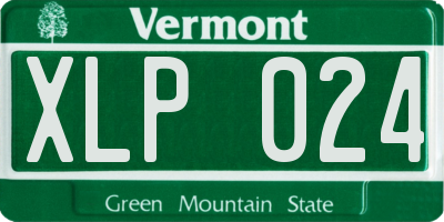 VT license plate XLP024