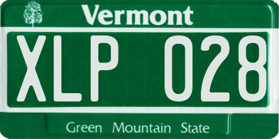 VT license plate XLP028