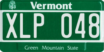 VT license plate XLP048