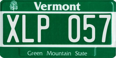 VT license plate XLP057