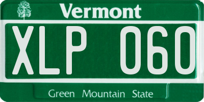 VT license plate XLP060