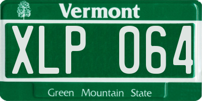 VT license plate XLP064