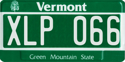 VT license plate XLP066