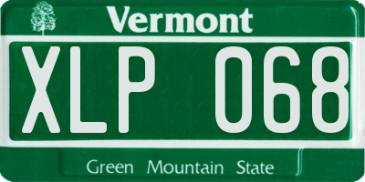 VT license plate XLP068