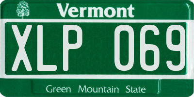 VT license plate XLP069