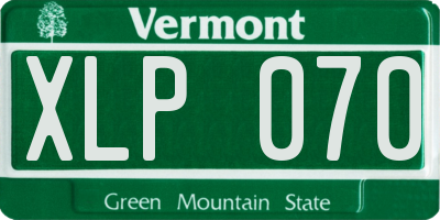 VT license plate XLP070