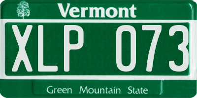 VT license plate XLP073