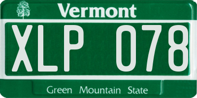 VT license plate XLP078