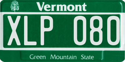VT license plate XLP080