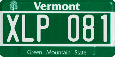 VT license plate XLP081