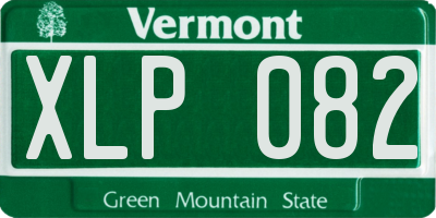 VT license plate XLP082