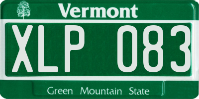 VT license plate XLP083