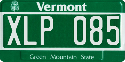 VT license plate XLP085