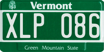 VT license plate XLP086