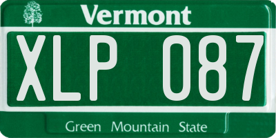 VT license plate XLP087