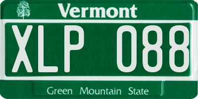 VT license plate XLP088